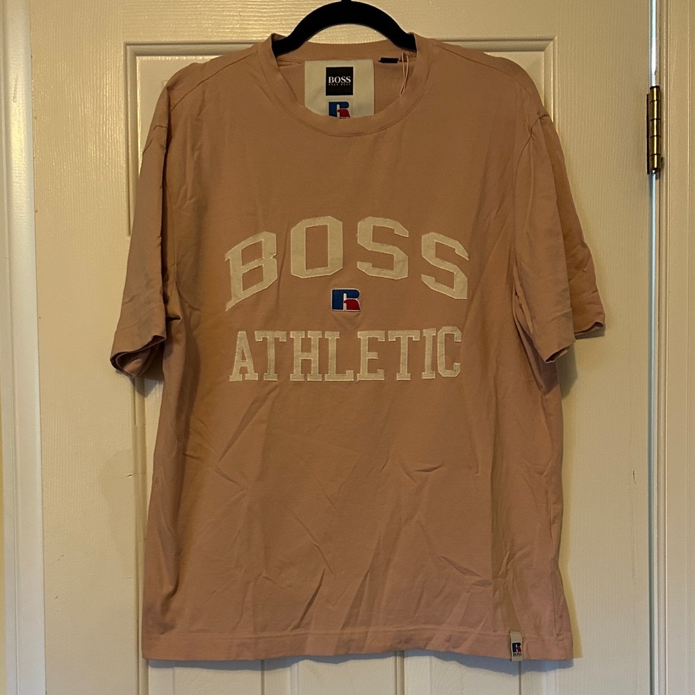 Boss Athletic Men's pale pink T-Shirt